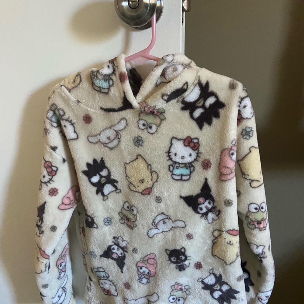 Sanrio Hello Kitty Fleece Hoodie - Cream